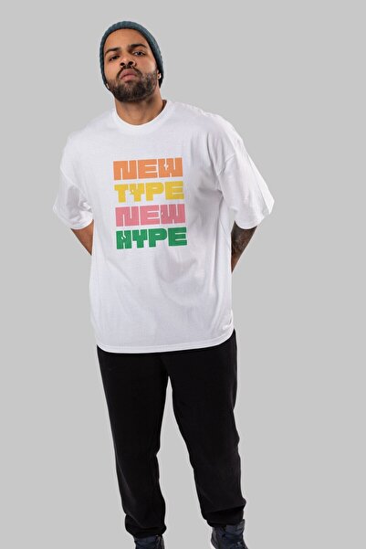 Ankhises Nova vrsta Nova hype prednja Štampano bela Oversize kroj T-shirt muš...