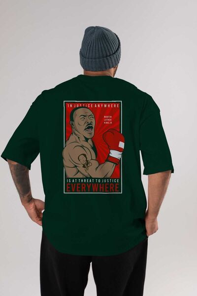 Ankhises Luther King bokserice Leđa Štampano Smaragdno zelena Oversize kroj T...
