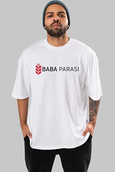 Ankhises Otčev novac Prednja strana Štampano Bela Oversize kroj T-shirt Muška...