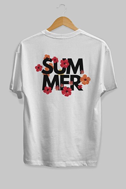Ankhises Summer Written 2 Back Štampano White Oversize kroj T-shirt Men Women...