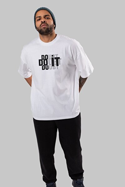 Ankhises Uradi to Napisano Prednja strana Štampano Bela Oversize kroj T-shirt...