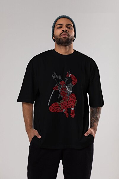Ankhises Chimichanga Front Štampano Crna Oversize kroj T-shirt Unisex Muškarc...