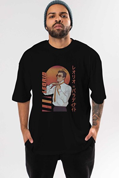 Ankhises Leorio Paladiknight 5 (2) Anime Sa deznom Crna Oversize kroj Muška Ž...