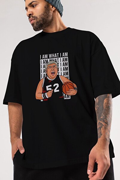 Ankhises Trump Košarkaška Majica Štampano Crna Oversize kroj T-shirt Unisex M...