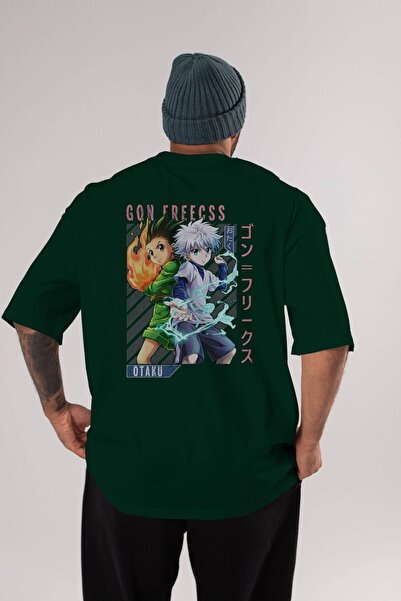 Ankhises Gon Freecss HUNTER X HUNTER 1 Anime Back Štampano Emerald Green Over...