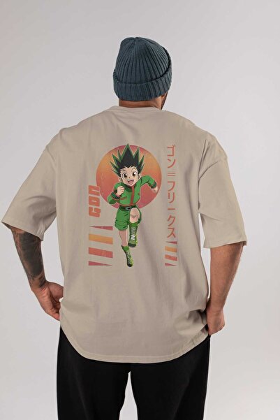 Ankhises Gon Freecss HUNTER X HUNTER 2 Anime Leđa Štampano Bež Oversize kroj ...