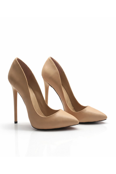 HAYYSHOES AURORA Nude Mat Stiletto Kadın Yüksek Topuklu Ayakkabı 12 Cm