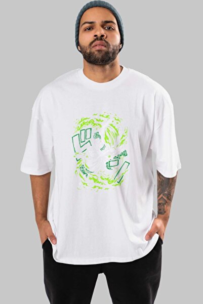 Ankhises ZORO-ONE PIECE (2) Anime Prednja Štampano Bela Oversize kroj T-shirt...