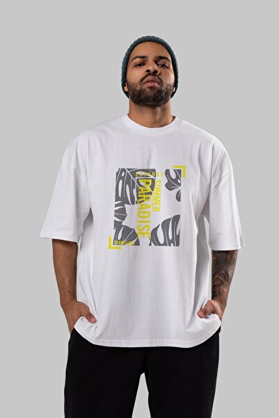 Ankhises Istražite Summer White Oversize kroj T-shirt - Unisex Muškarci Žene ...