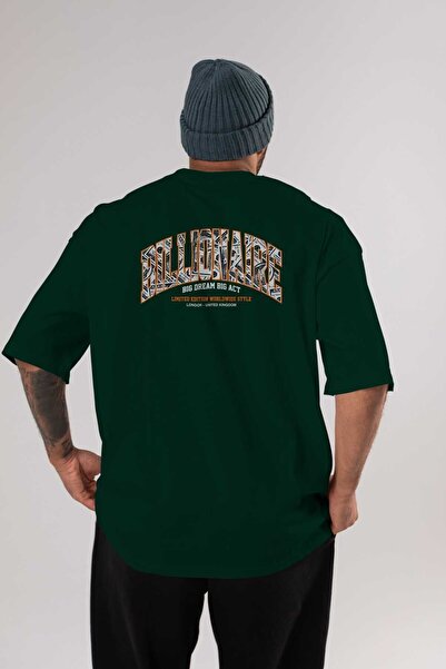Ankhises Smaragdno zelena Oversize kroj unisex T-shirt - okrugla kragna, mili...