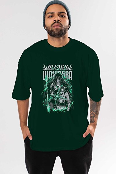 Ankhises БЛИЧ (УЛКИАРА) Аниме T-shirt са смарагдно зеленим Štampano на предњо...
