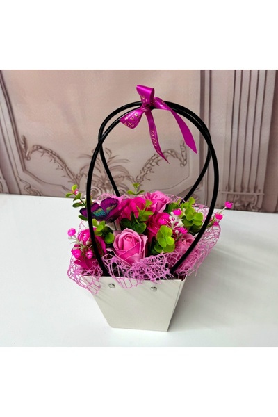 velve Cos floral Roses Scent, cu trandafiri din sapun parfumati si plante art...