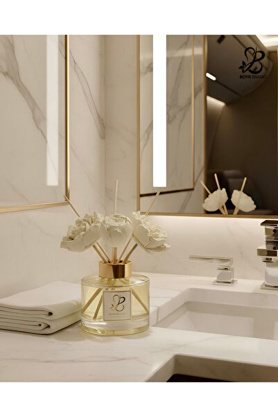 BOYK BRAND 155 ml Dekoratif Çiçek Taşlı Bambu Çubuklu Lavanta&Narenciye Çubuk...