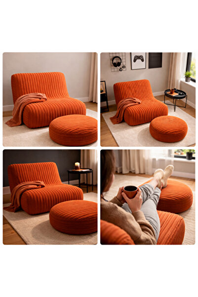 joyfoam modular foam sofas Ultra Konfor Fitilli Kadife Okuma Köşesi Koltuğu -...