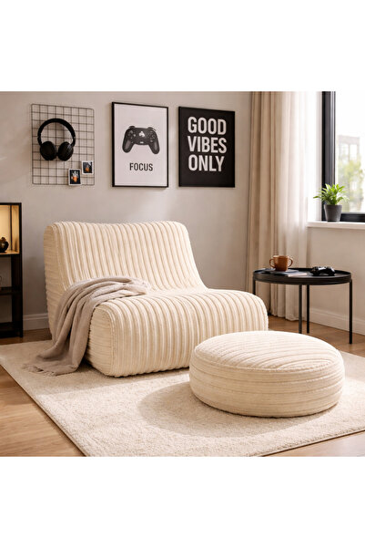 joyfoam modular foam sofas Yumuşak Dokulu Fitilli Kadife TV Koltuğu ve Puf - ...