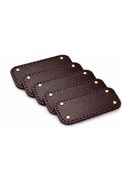aurellen 25x12 cm 5 adet Çanta Tabanı Set - Delikli Makrome Çanta Alt Taban H...