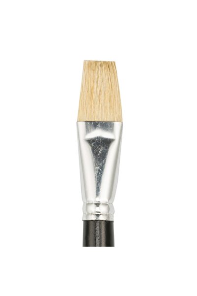 Bigpoint 358F Series White Natural Bristle Flat Cut Brush No: 22 X 12 Pieces