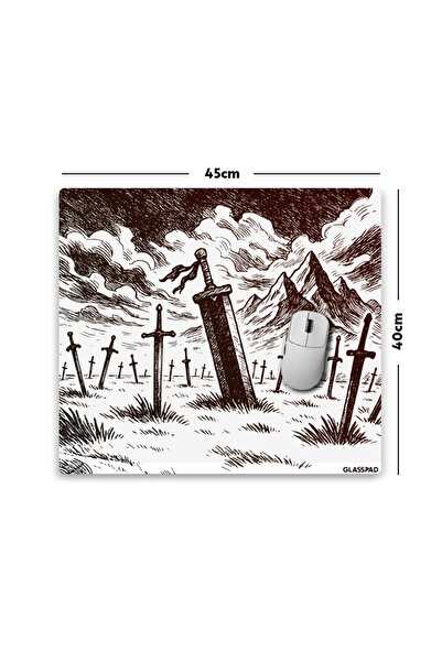GlassPad Cam Mouse Pad - Berserk: Swordgrave (6) - Premium Temperli Cam - 45x...