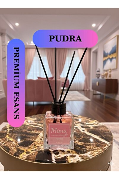 misra home collection 100ML Pudra Kokusu Çubuklu Oda Kokusu Powder Kokusu Dol...