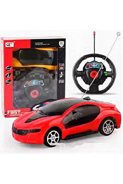 Brother Toys Oyuncak 3D Işıklı Bugatti Polis Arabası Direksiyon Şekilli Uzakt...