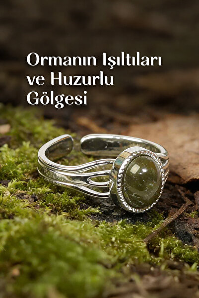 Taş Sandığı خاتم من حجر اللابرادوريت الداكن اللون - لا يتأكسد