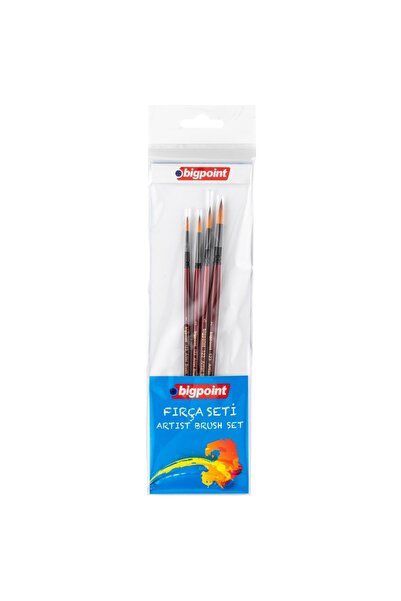 Bigpoint 123 Series Synthetic Bristle Round Brush Set 4-Piece Blister X 6 Bli...