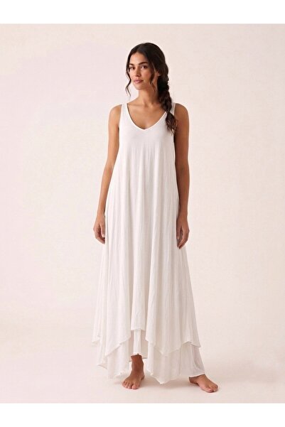 MADE İN ITALY فستان حرير إيطالي مع بطانة داخلية