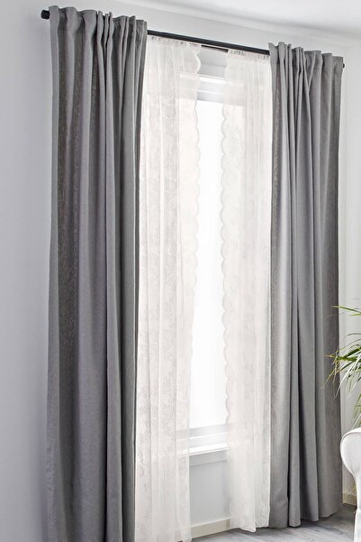 IKEA ALVINE Tül Perde/2 Kanat
