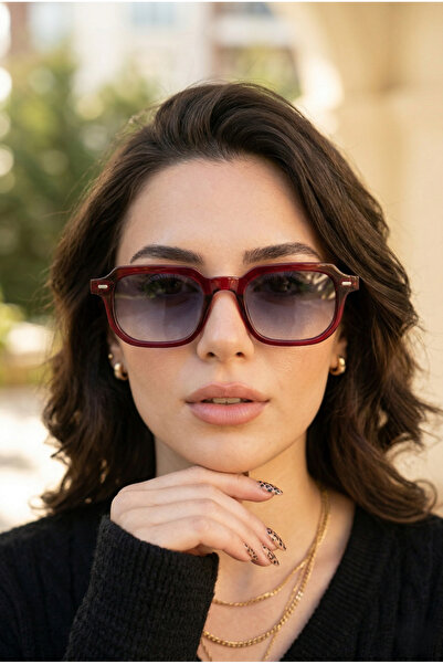 MONAL Loki Claret Red Sunglasses Black Gradient Glass