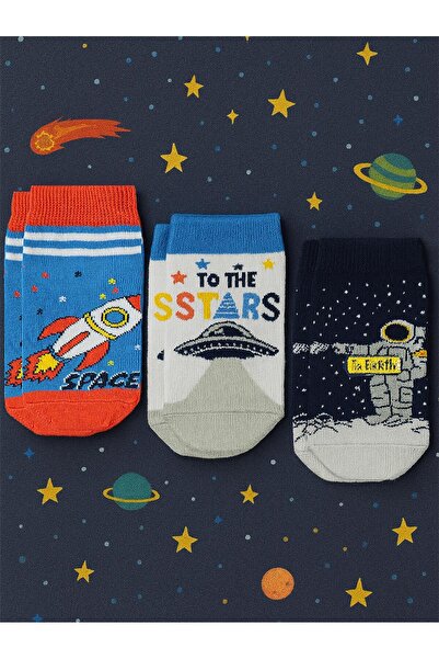 Civil Boys Space 3-pack ανδρικές κάλτσες-μποτάκια για ηλικίες 2-12 ετών - Sta...