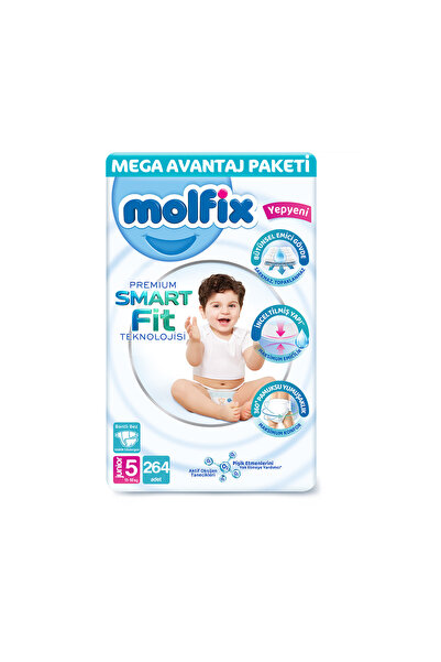 Molfix Premium Smart Fit Mega Avantaj Paketi 5 Beden Junior 264 Adet