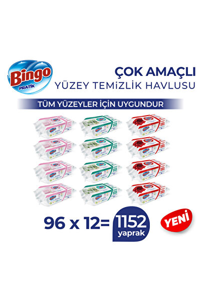 Bingo Yüzey Temizleme Havlusu Sevilen Kokular Lovely&Mutlu Yuvam&Ferah Evim 9...