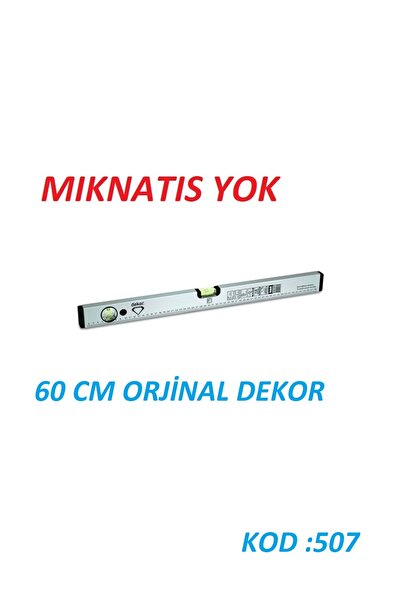 Dekor Alüminyum Su Terazısı 60cm 507 Mıknatıssız Orjinal Kodu : 507