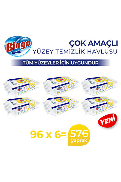 Bingo Yüzey Temizlik Havlusu Large Limon 96x6 (576 YAPRAK)