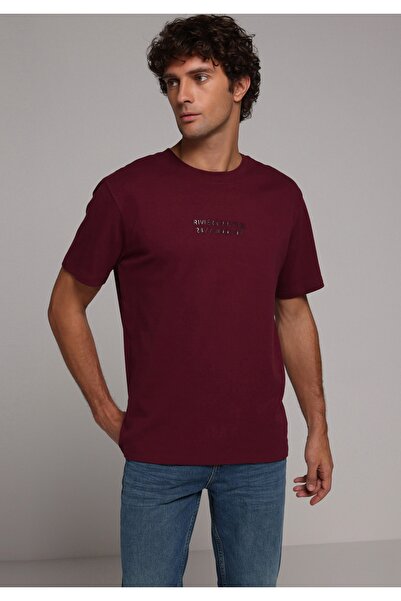 Colin's Comfort Fit Круглий комір Прямий чоловічий фіолетовий футболка з коро...