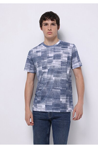 Colin's Tricou albastru cu mânecă scurtă pentru bărbați, cu decolteu rotund, ...