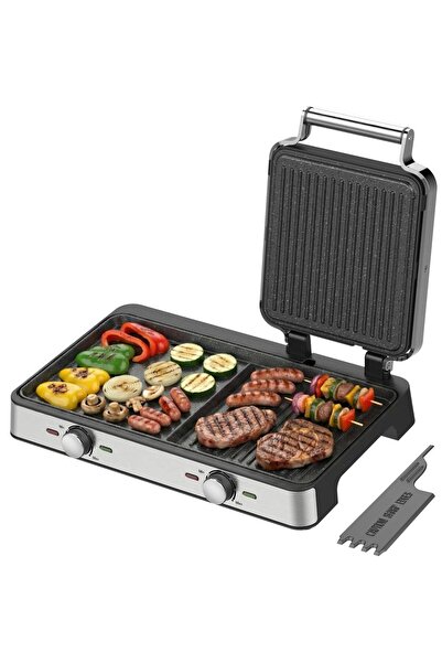 STARCREST Ηλεκτρική ψησταριά SGR-4423, 2100 W, Ρυθμιζόμενος θερμοστάτης, Πλάκ...