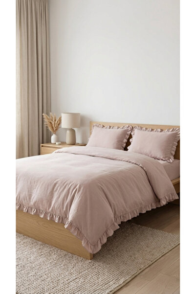 kesenegore طقم غطاء لحاف مزدوج من القماش القطني المطاطي مكون من 4 قطع باللون ...