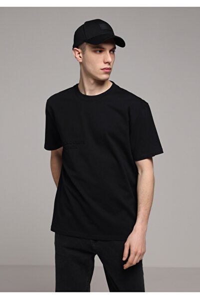 Colin's Oversize Fit Round Neck Plain Men's Anthracite Short Sleeve T-Shirt