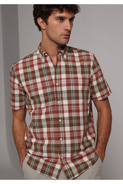 Colin's Cămașă cu croială normală, verde, cu mânecă scurtă, pentru bărbați, e...