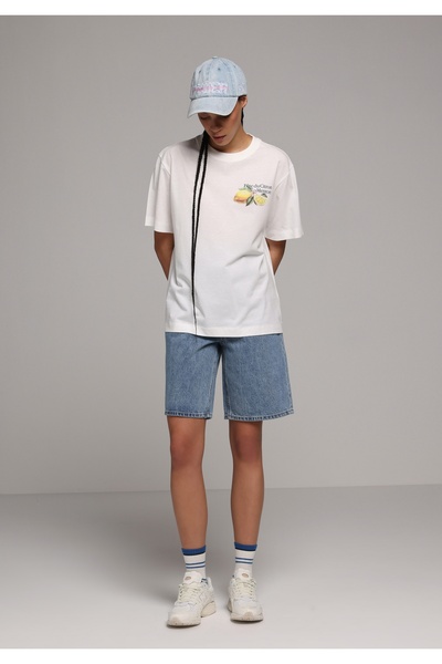 Colin's Regular Fit Yüksel Bel Düz Kadın Mid İndigo Denim Jean Şort