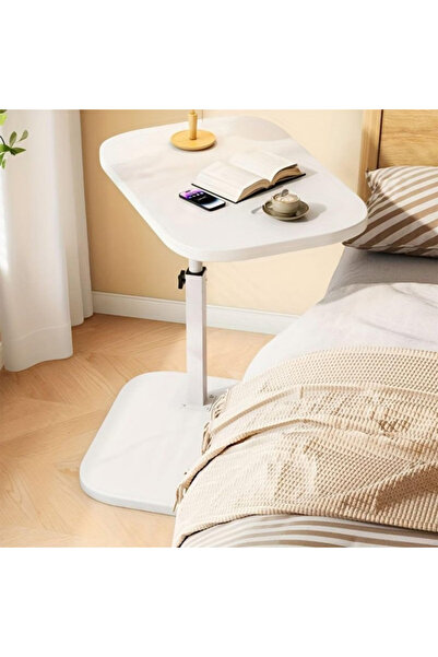 Generic طاولة جانبية دوارة 360 درجة قابلة لتعديل الارتفاع | طاولة جانبية متعد...