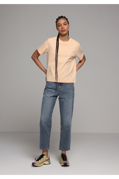 Colin's Дамски дънки Mom Fit от деним в цвят средно индиго