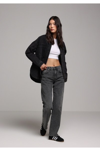 Colin's Pantaloni de jeans negri pentru femei Straight Fit