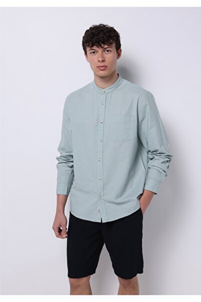 Colin's Регулярний крій, комір-стійка, прямий крій, чоловіча зелена сорочка з...