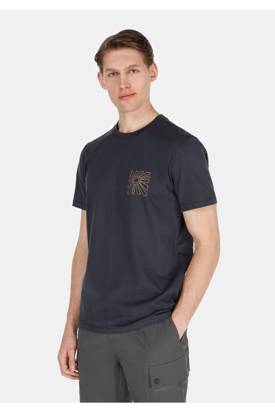 Colin's Regular Fit Yuvarlak Yaka Düz Örme Erkek Gri Cepsiz Kısa Kol Tişört