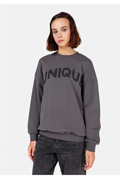 Colin's Comfort Fit Yuvarlak Yaka Kadın Antrasit Sweatshirt