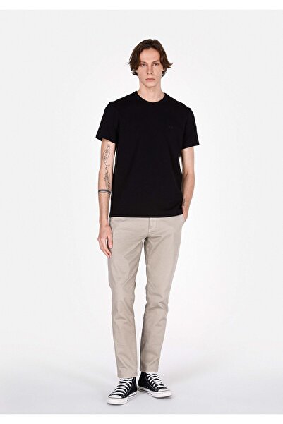 Colin's Ανδρικό παντελόνι με μπεζ κουμπιά με μονόχρωμο μεσαίο και μεσαίο κομμένο