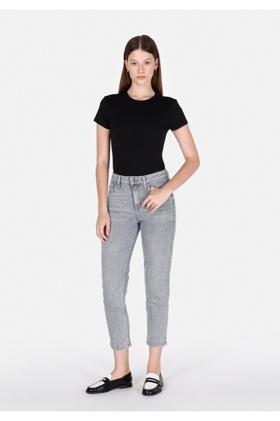 Colin's Дамски сиви дънки Mom Fit