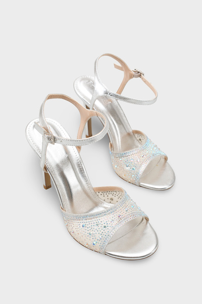 Capone Outfitters Marney Stone High Heeled Ankle Strap Women's Wedding Shoes